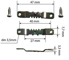 Bildaufhänger, Zackenaufhänger, Aufhänger für Bilder.  AMS USA 