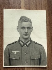 Original Foto Wehrmacht Soldat Klein Porträt Uniform Heer Zweiter Weltkrieg WW2
