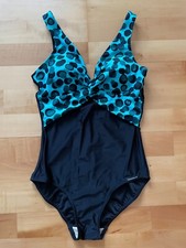 Badeanzug Sunmarin Softschalen Gr.38 B-Cup - Schwarz, Punkte, Türkis - NEU