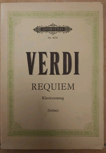 Verdi requiem vocal - vocal, score