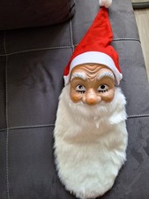 Weihnachtsmannmaske mit Bart und Mütze, neuwertig 