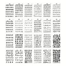 24 Stück Buchstaben-Vorlagen, weiche Kunststoff-Alphabet-Schablonen, DIY-Zeiche