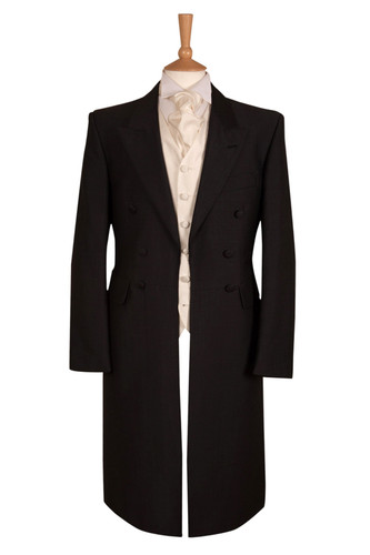Schwarzer wollgehrock jacke - wollgehrock,