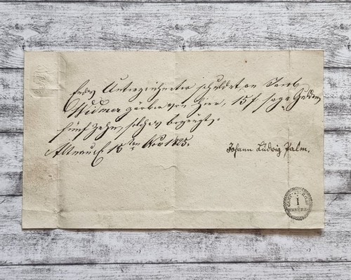 1825 altnau ludwig palm - 1825, brief