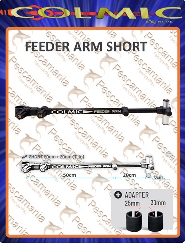 Feeder arm tele 20cm ø36mm - 50+20cm,