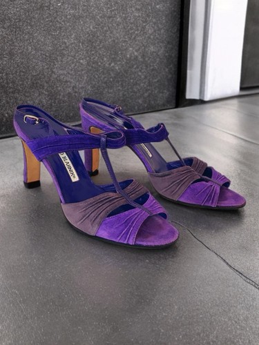 Manolo blahnik purple suede - manolo,