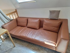  Schicke 3-Sitzer-Ledercouch an Selbstabholer