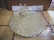 50 Mandelkreise hell mit glitzer für Gastgeschenke Hochzeit Tüllkreise