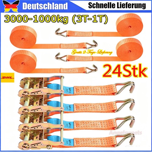 24x spanngurte mit ratsche und - 24x,