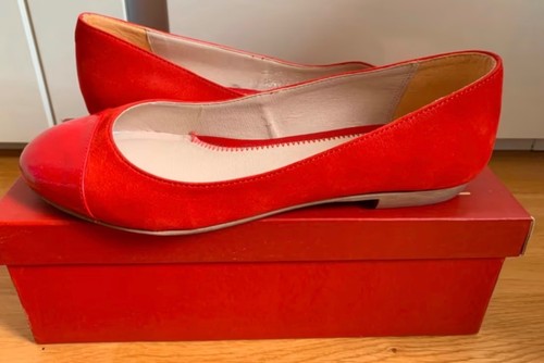 Neu rote damen ballerina - damen, 37