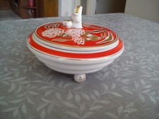 Al-Ka Kunst Kronach große Porzellan Deckeldose Nr. 3623, Handmalerei