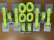 4x HI VIS PKW Anhänger Transporter Bergegurte LKW Schwerlast Alufelge