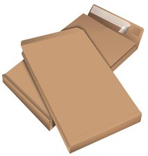 1000 Faltentaschen B4 braun 250 x 353 x 40 mm 140 g qm Klotzboden 4 cm