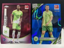 2x Topps Chrome Bundesliga Wolfsburg Numbered Lot (Jenz RC /399 & Vavro /150)