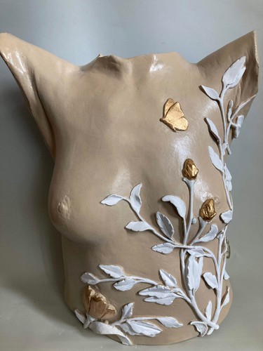 Plaster sculpture woman - , torso