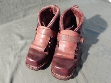 Braune Leder Schuhe Skischuhe