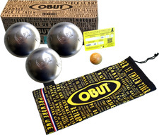 Obut Loisir Inox SALAMANDRE 3er Satz Boulekugeln incl. Beutel und Zielkugel