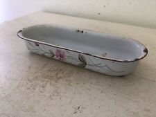 Alte Emaille Kammschale Ablage Blumendekor Shabby Vintage Emaile Landhaus Deko