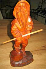 handgeschnitzter Rübezahl,  Waldgeist aus dem Riesengebirge, Holz , 21 cm