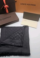 Louis Vuitton Chale - Monogram Shine - Seide - Stola - Anthrazit - Sehr gut