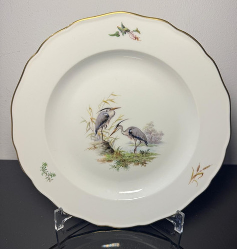 Meissen teller graureiher - teller,