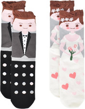2 Paar Hochzeit Socken,Lustig
