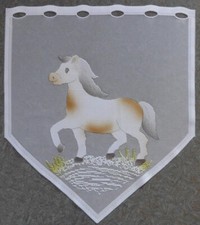 Scheibengardine Pferdemotiv