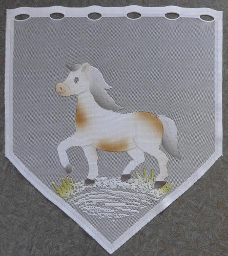 Scheibengardine pferdemotiv - scheibengardine,