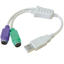 USB A Stecker 2 x PS/2 Buchse