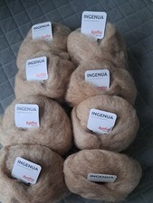 Wolle Konvolut Katia, 8 Kn. neu, INGENUA Mohair Camel Braun 73 Stricken 