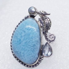 Echter natur larimar ring - larimar,