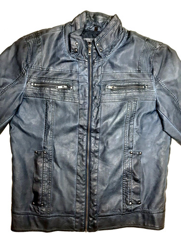 Yorn lederjacke herren blau - yorn,