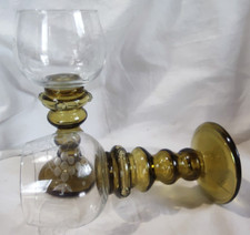 2 Weinrömer Pokale  Weingläser Römer antik Vintage Beerennuppen alt Schliff