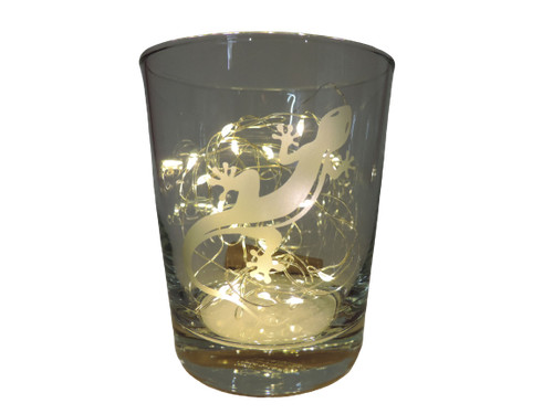 Teelicht glas windlicht - windlicht, "gecko