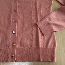 STRENESSE Strickjacke Cardigan Ziernähte SEIDE Schurwolle Perlmuttknöpfe Gr. 36