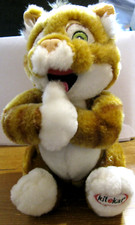 Kitekat Werbekatze Katze Stofftier roter Kater mit Maus  20 cm hoch unbespielt