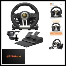 PXN V3 Pro Gaming Lenkrad mit Pedalen - 180°, Vibrationsfeedback, Integrierte...