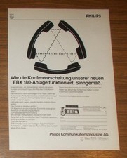 Seltene Werbung PHILIPS EBX 180 Telefon Nebenstellenanlage 1983