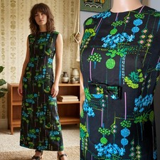 Vintage 60er 70er Maxi seidig