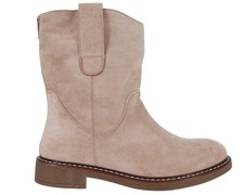 KHAKI WILDLEDER-STIEFEL MIT 3