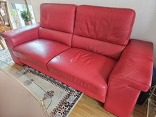 Rote ledercouch 2sitzer sehr - rote, 2sitzer,