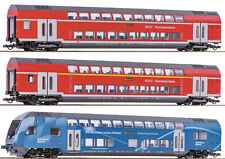 Roco 74155 3-tlg. Set: Doppelstockwagen, DB AG, DCC Innenbeleuchtung, NEUWARE