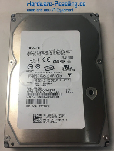 Dell hitachi 450gb sas - hitachi,