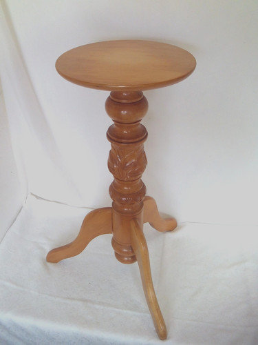 Holz blumensäule gedrechselt - holz,