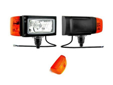 2x H4 Scheinwerfer mit Blinker Radlader JCB Merlo  E20 Halter und Lampenschirm