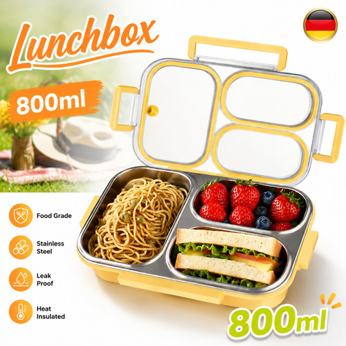 Brotbox edelstahl fächer - 3,