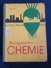 Anorganische Chemie Teil 2 DDR Schulbuch Oberschule 9. Klasse 1960