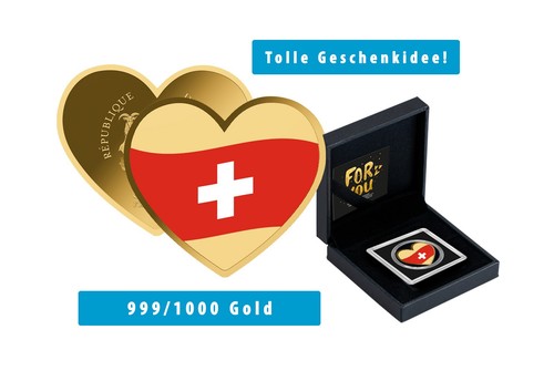 Goldmünze motiv herz - goldmünze, "herz