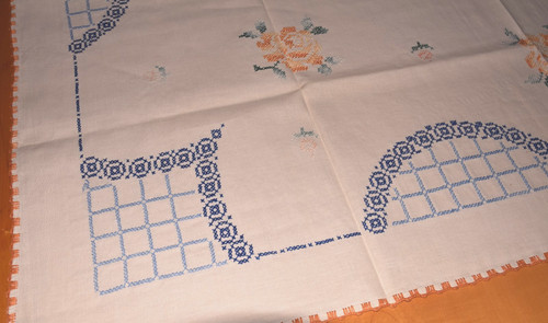 Altes leinen tischdecke - altes,