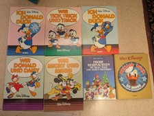 7 Bücher Donald Duck Mickey Maus 1984-86 Comic Sammlung Hardcover Ich Wir